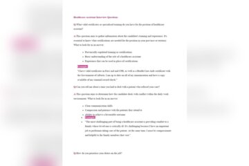 Personal Care Assistant Interview Questions And Answers