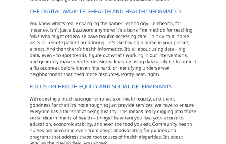 What are the New Trends in Community Health Nursing