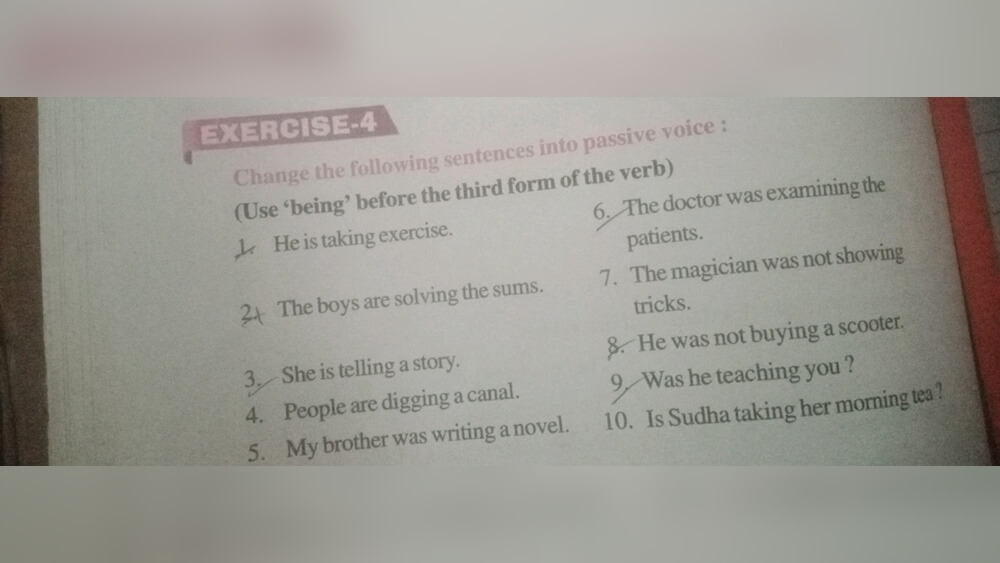 When Do You Take Exercise Change into Passive Voice